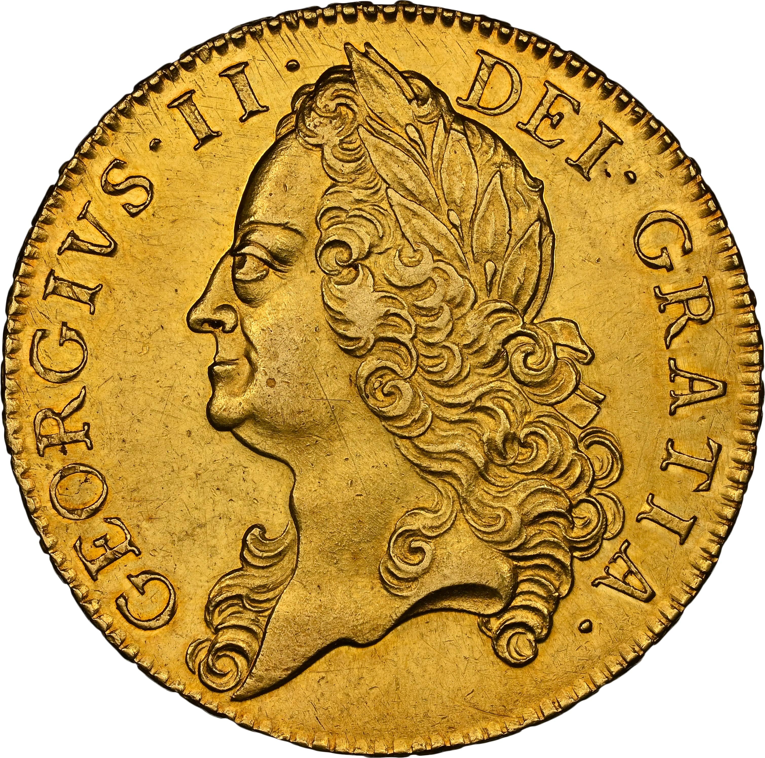 1748 イギリス ジョージ2世 5ギニー金貨 NGC MS61 - Image 3