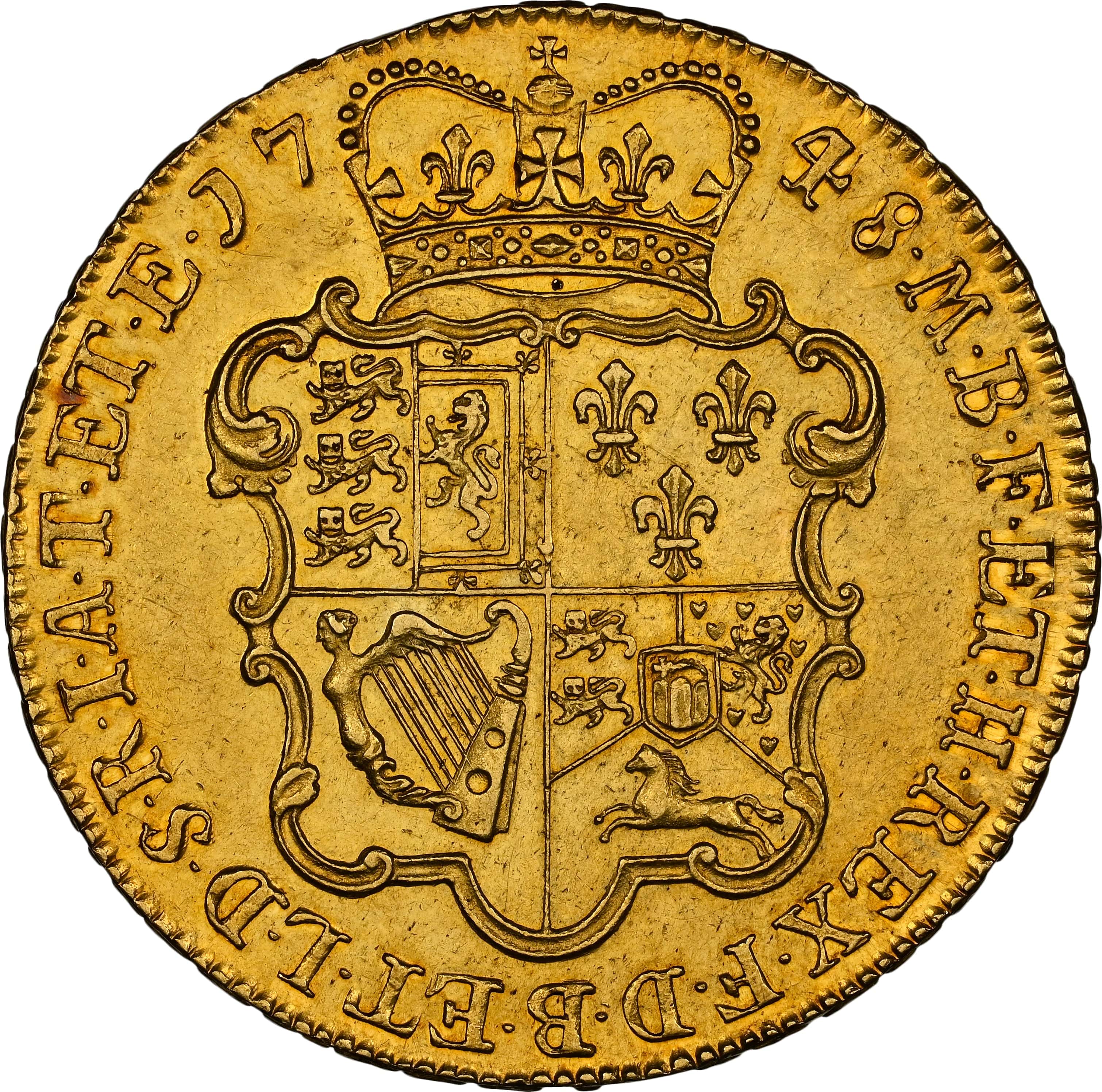 1748 イギリス ジョージ2世 5ギニー金貨 NGC MS61 - Image 4