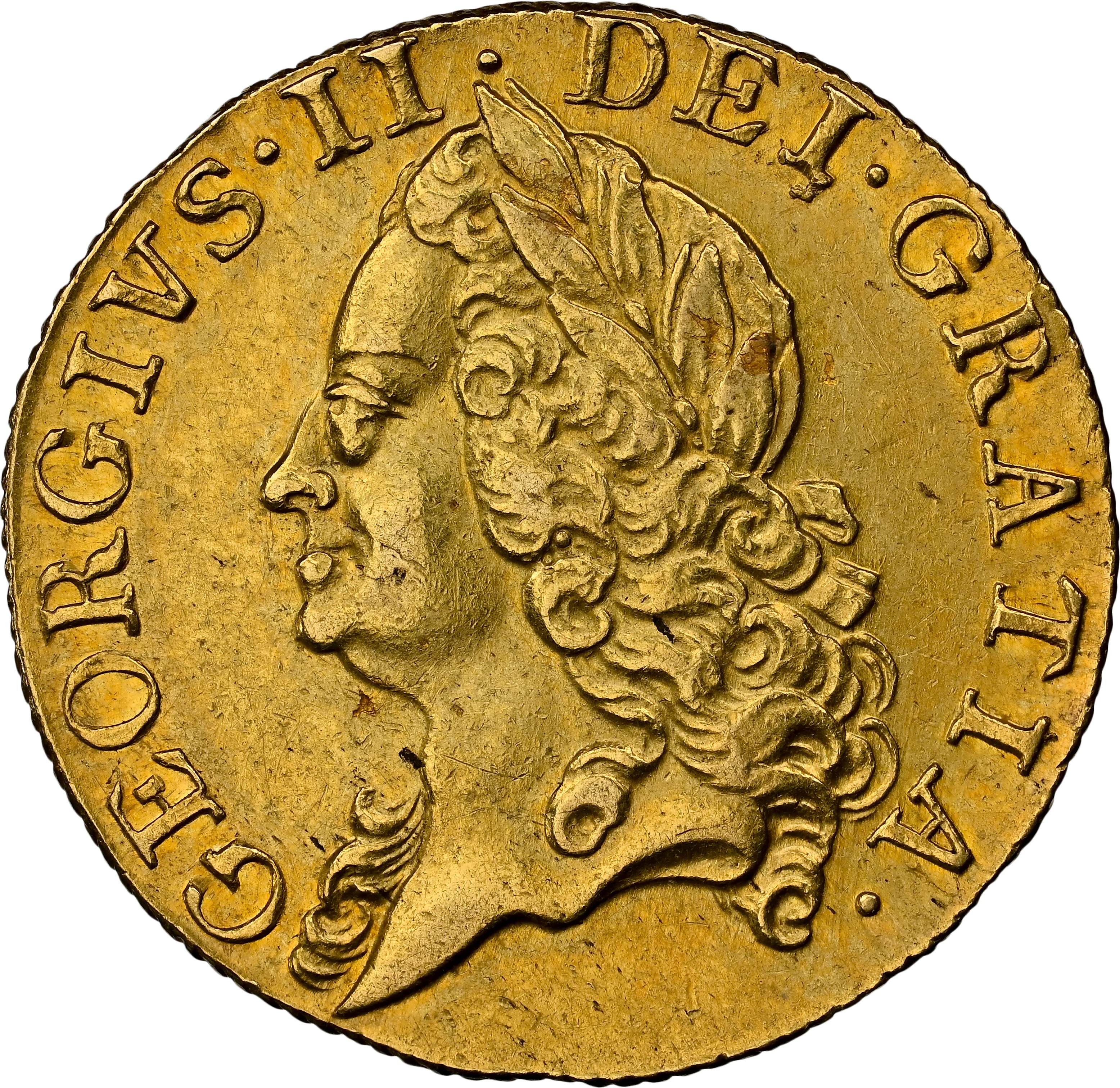 1758年 イギリス ジョージ2世 ギニー金貨 NGC AU DETAILS CLEANED - Image 3