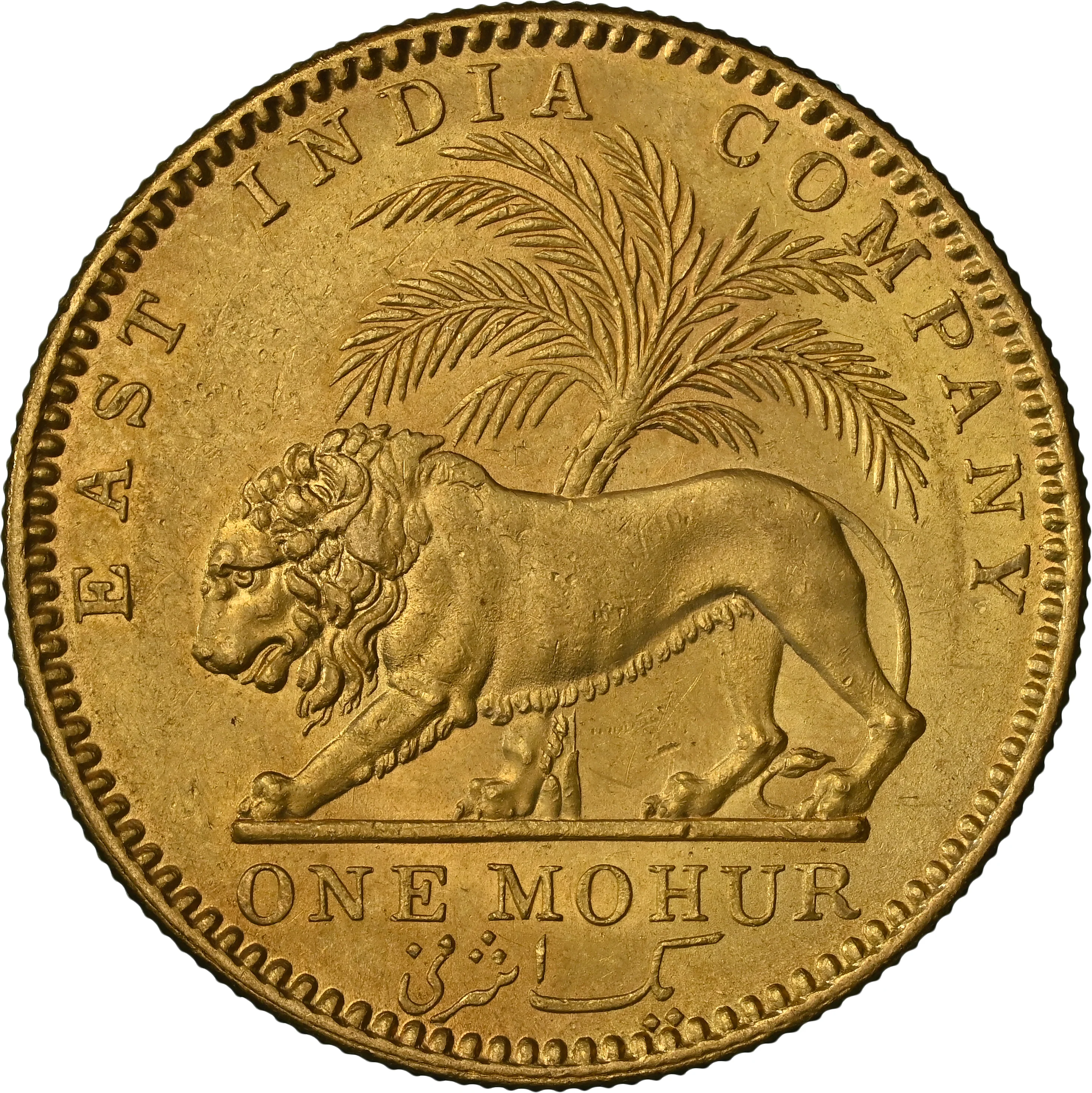 1841年 イギリス領インド ヴィクトリア モハール金貨 NGC AU Details - Image 4