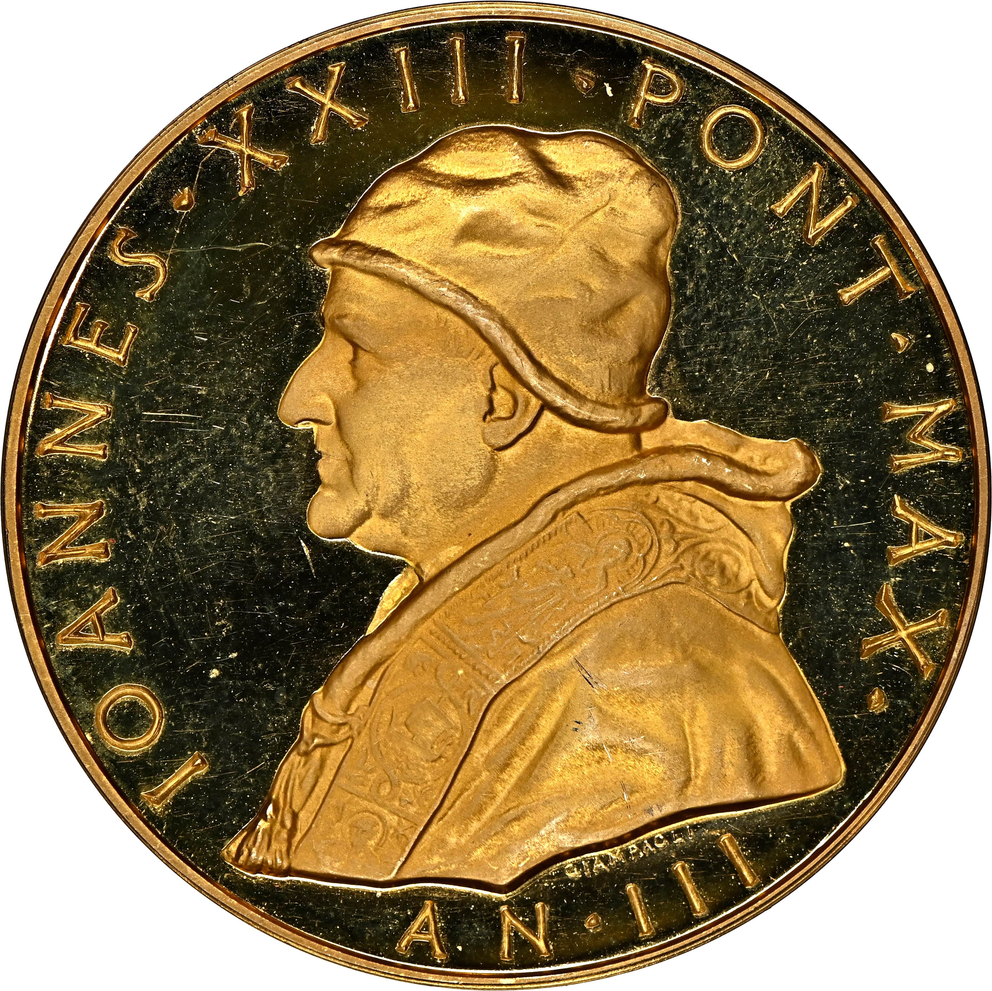 【Top Pop】1960年 バチカン市国 ローマ教皇ヨハネ23世 金メダル PF66UCAM - Image 3