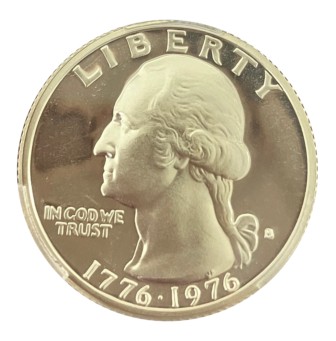 1976年S アメリカ ワシントン 25セント銀貨 PCGS PR70DCAM - Image 2