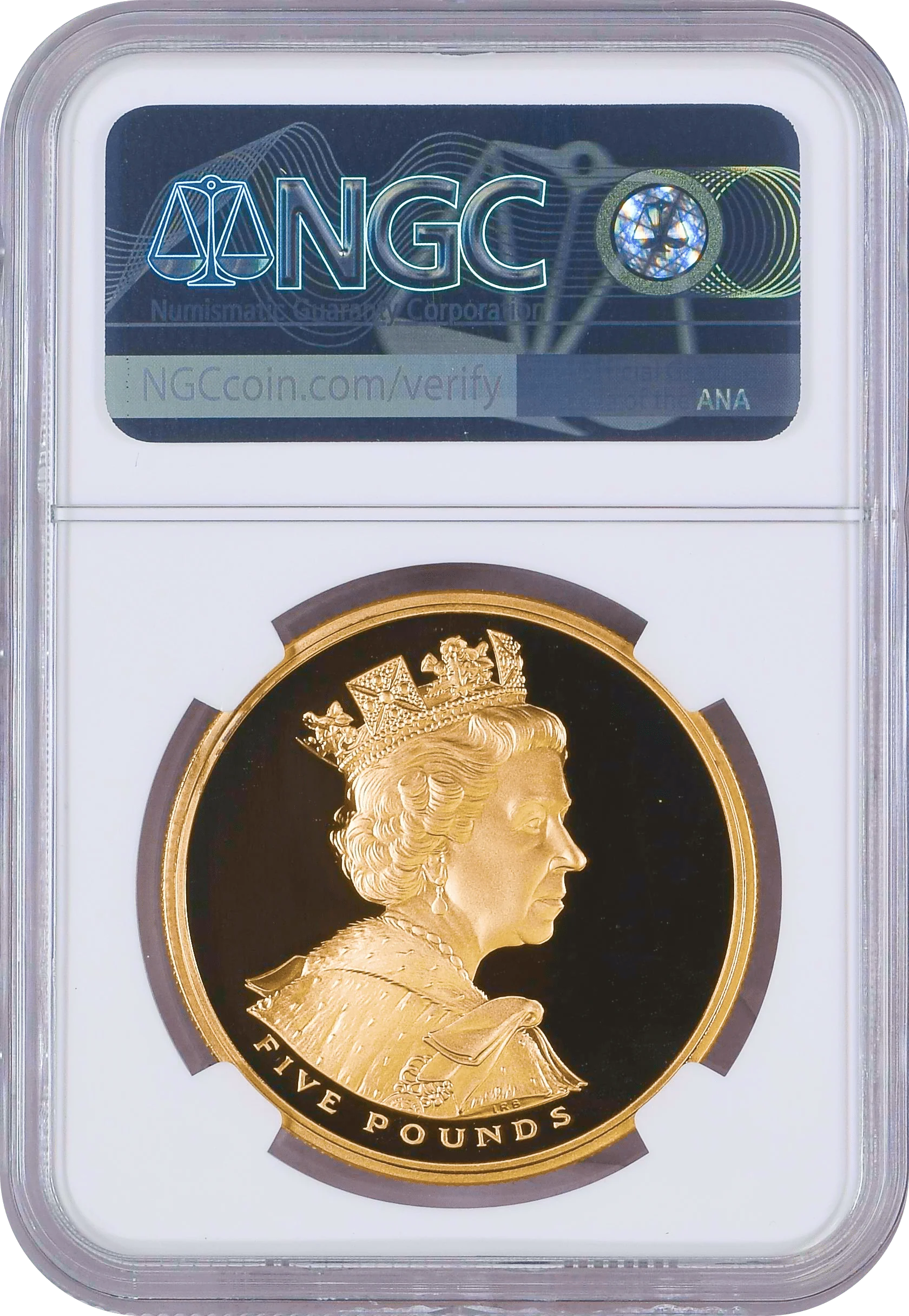 【Top Pop】2002年 イギリス エリザベス2世 ゴールデンジュビリー 5ポンド金貨 NGC PF70UCAM 箱付 - Image 2