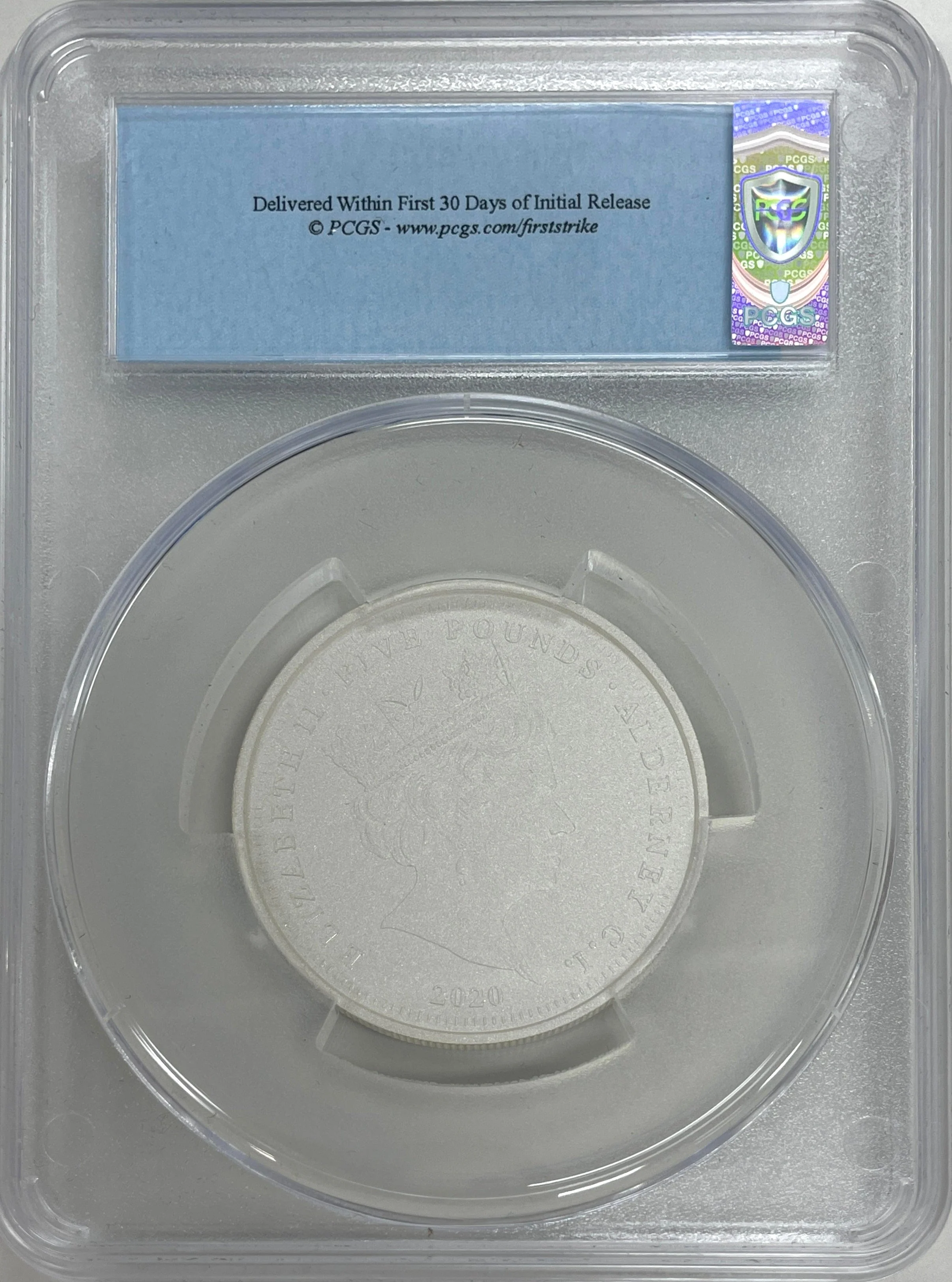 2020年 オルダニー スリーグレイセス 5ポンド銀貨 MATTE PCGS PR70 COA付 - Image 2