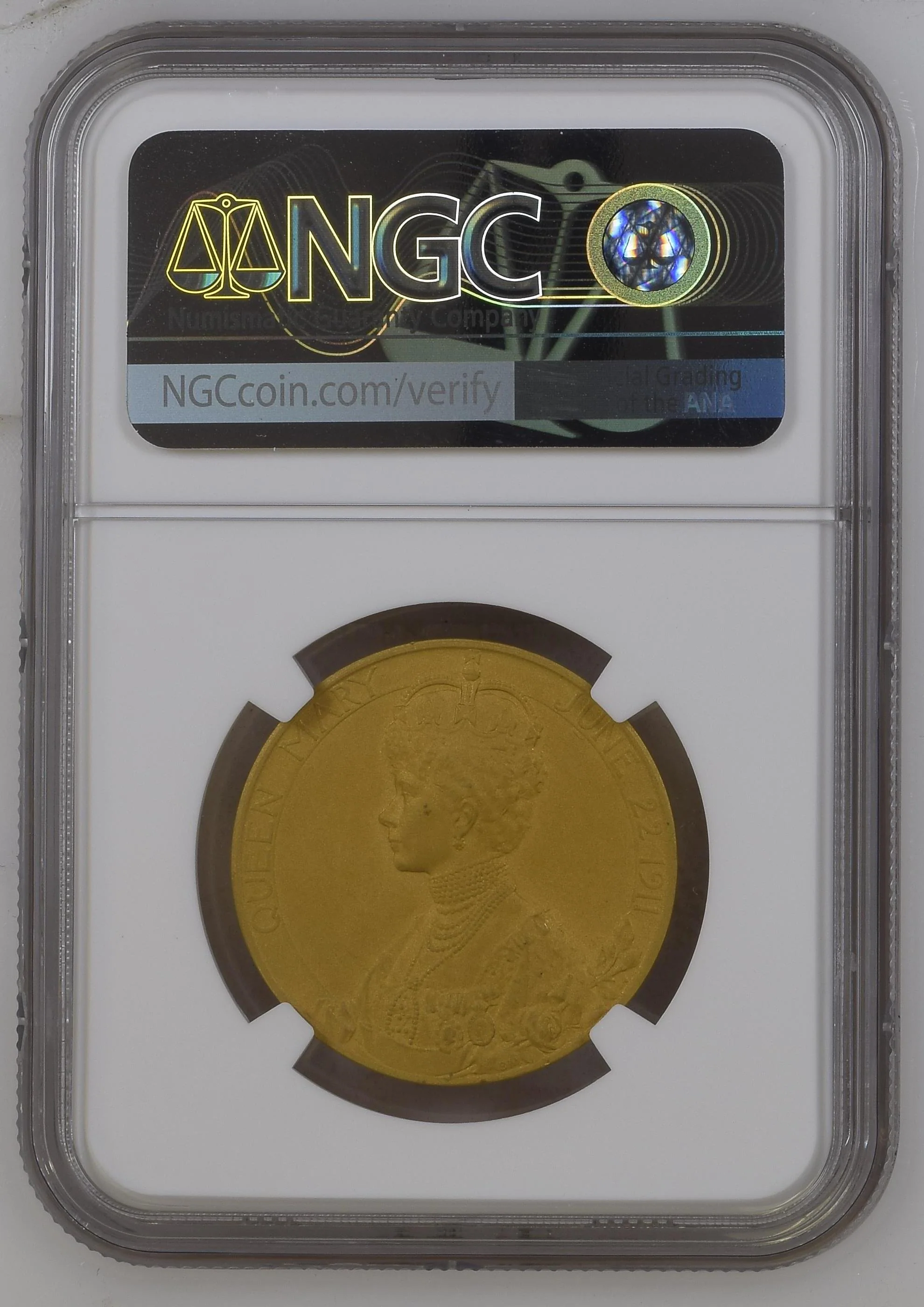 1911年 イギリス ジョージ5世 戴冠記念金メダル NGC MS65 MATTE - Image 2