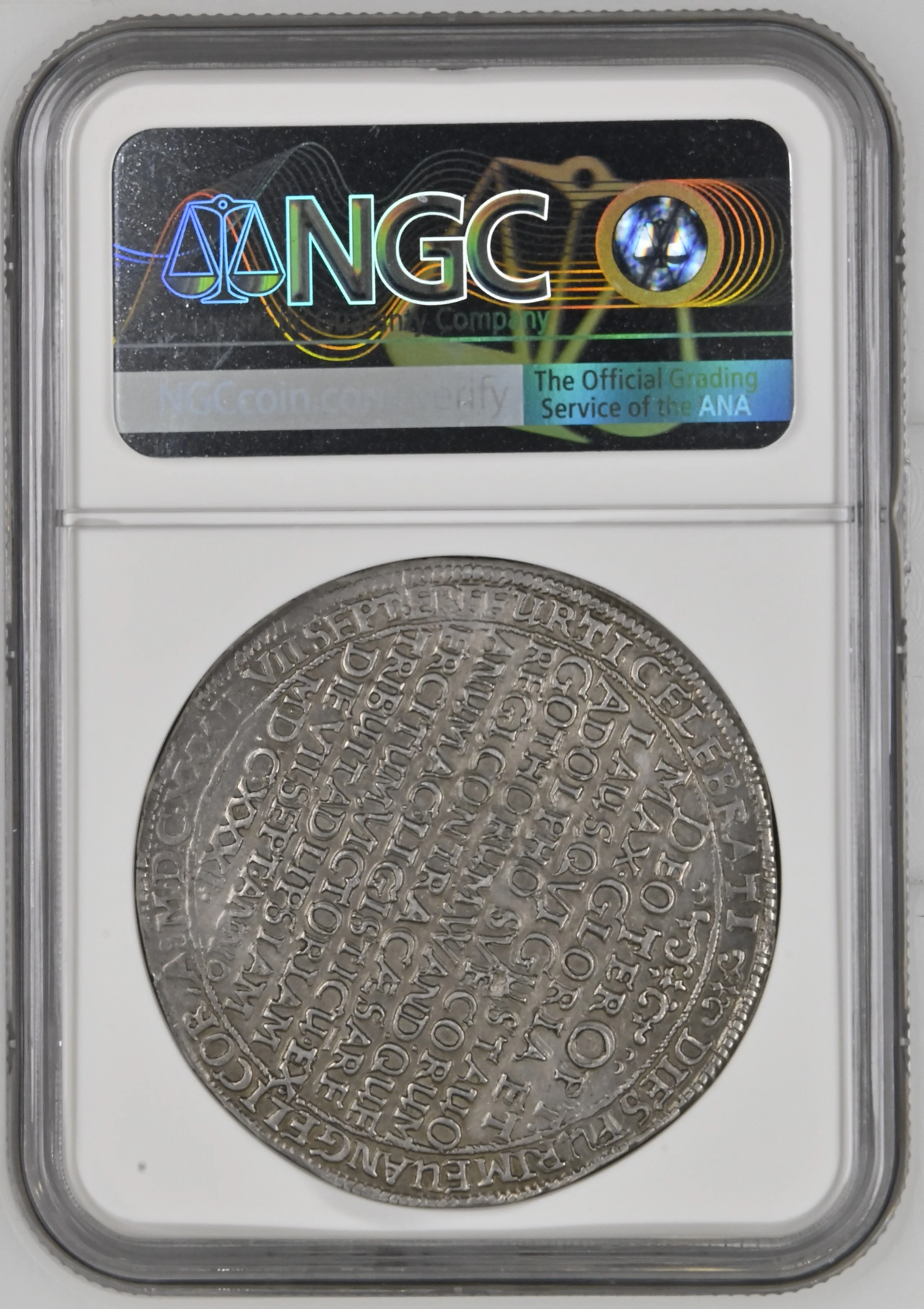 1632年 ドイツ エアフルト ターラー銀貨 NGC AU55 - Image 2