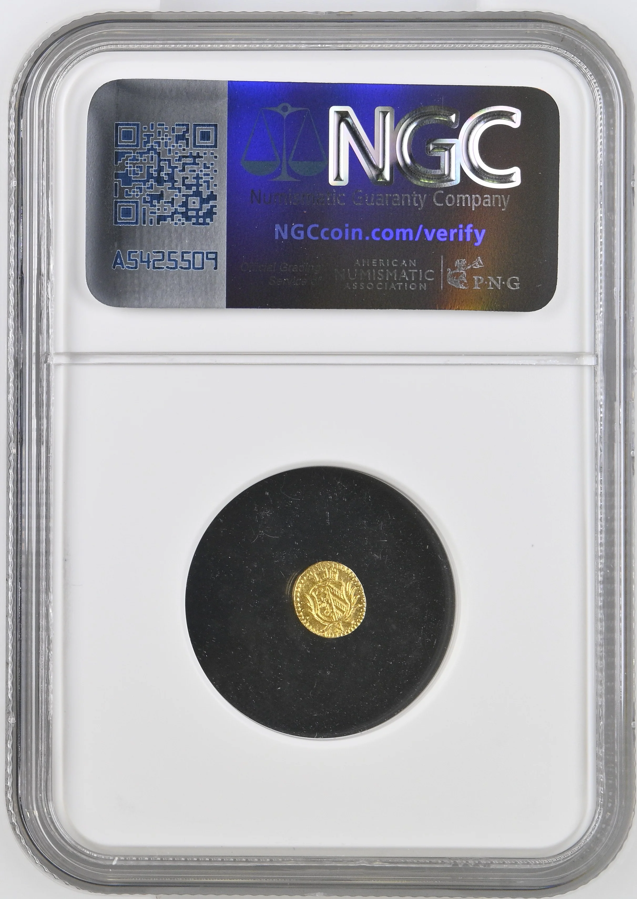 1700年 ドイツ ニュルンベルク ラムダカット 1/16ダカット金貨 NGC MS63 - Image 2