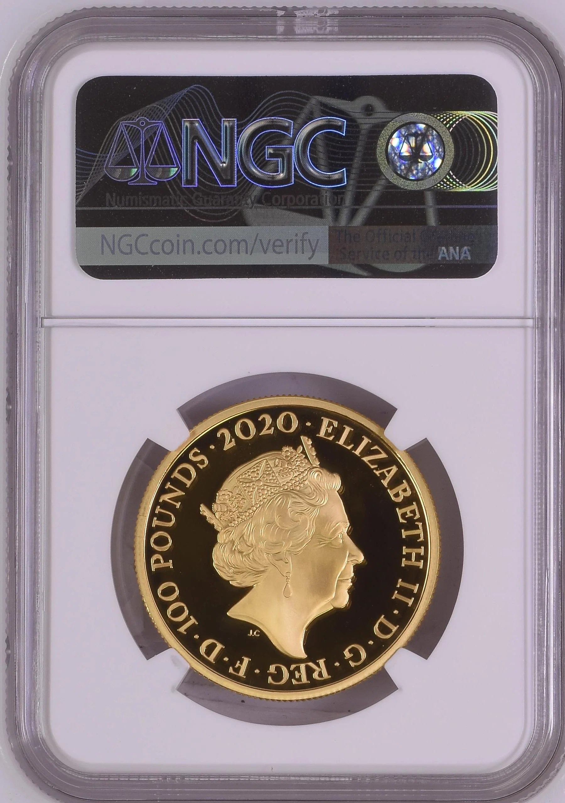 2020年 イギリス 007 Pay Attention 1オンス 100ポンド金貨 NGC PF70UCAM First Releases 箱付き - Image 2