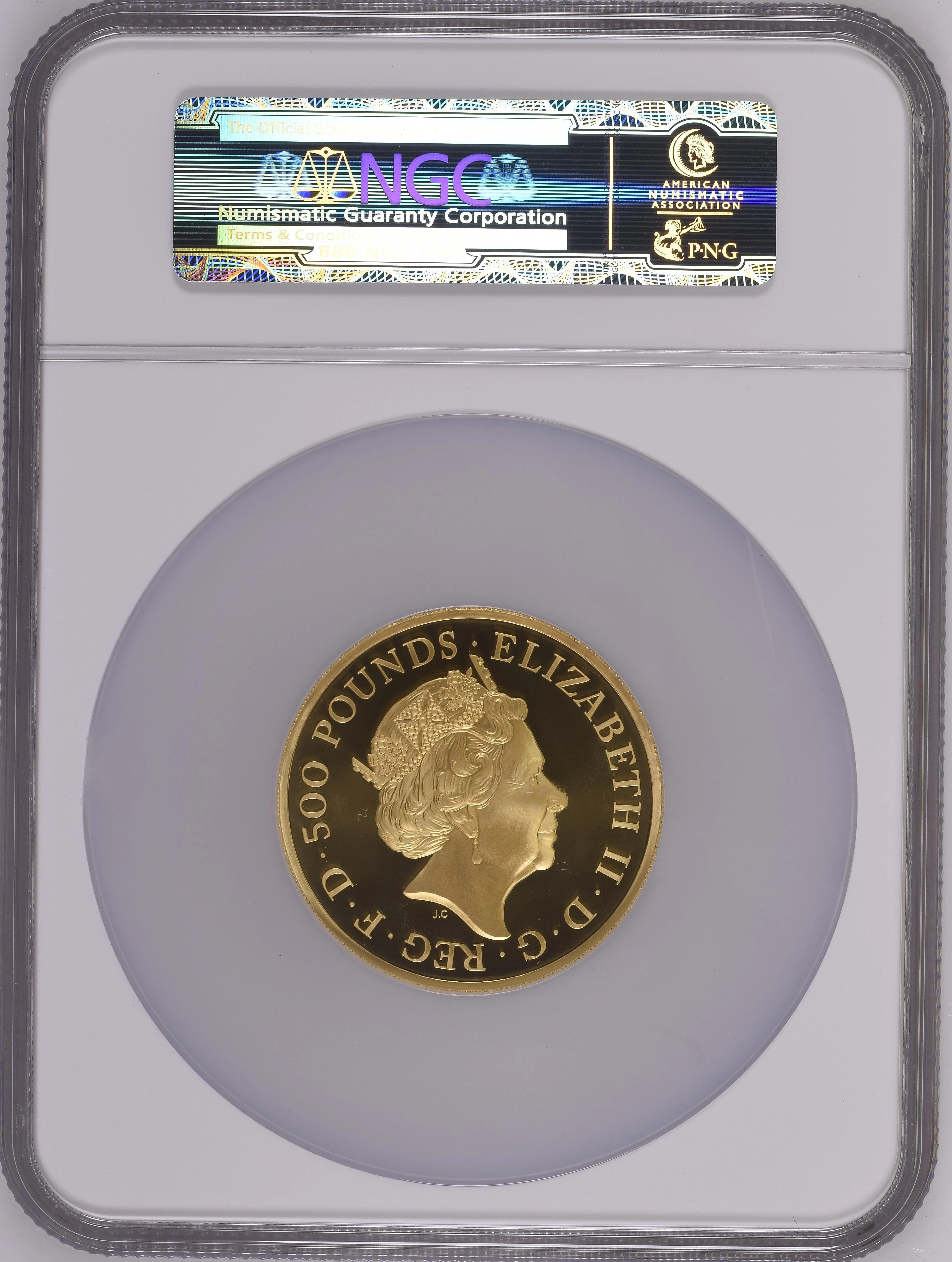 2021年 イギリス エリザベス2世 クイーンズビースト コンプリーター プルーフ 5オンス 500ポンド金貨 PR70UCAM - Image 2