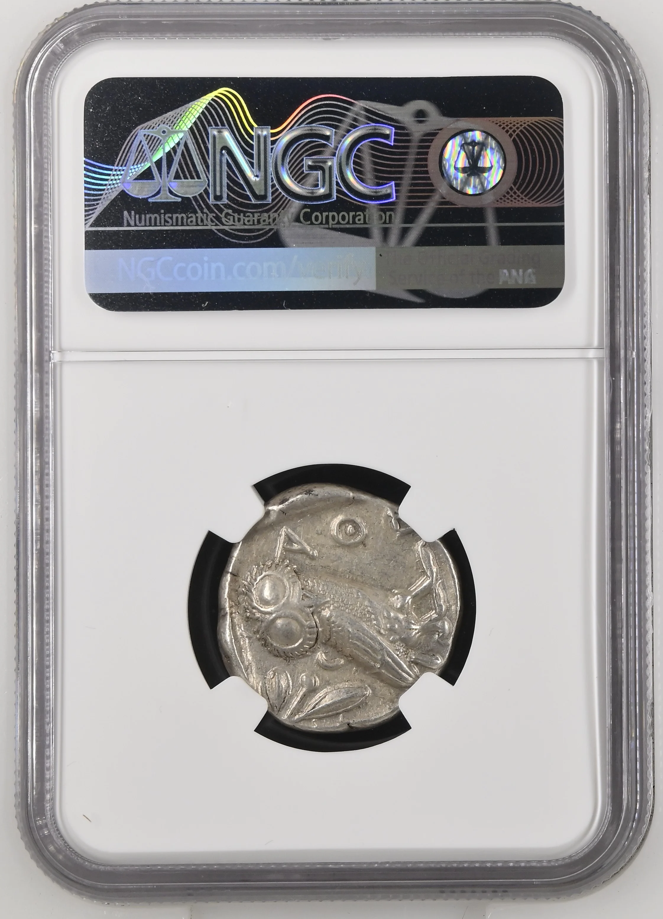 紀元前440-404年頃 古代ギリシア アッティカ アテネ テトラドラクマ銀貨 NGC XF 4/5-5/5 - Image 2